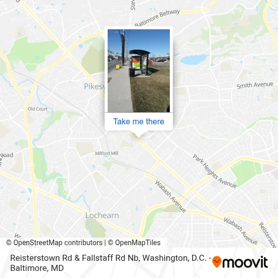 Reisterstown Rd & Fallstaff Rd Nb map