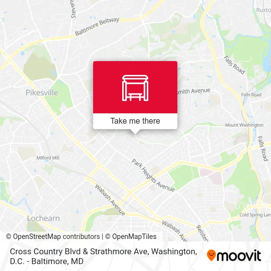 Cross Country Blvd & Strathmore Ave map