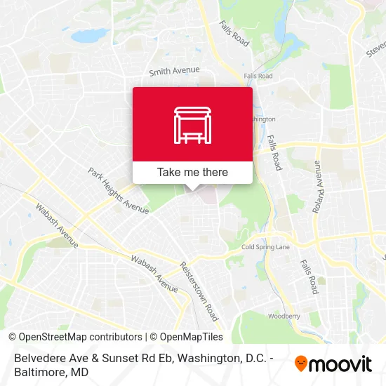 Mapa de Belvedere Ave & Sunset Rd Eb