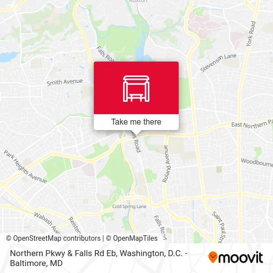 Northern Pkwy & Falls Rd Eb map