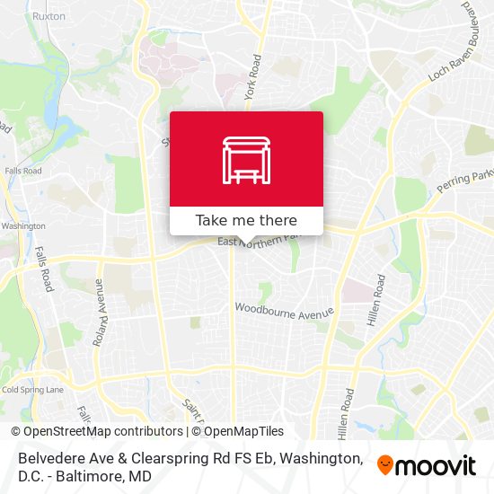 Belvedere Ave & Clearspring Rd FS Eb map
