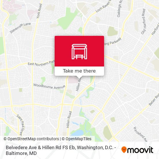 Belvedere Ave & Hillen Rd FS Eb map