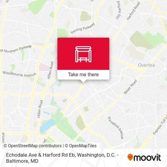 Mapa de Echodale Ave & Harford Rd Eb