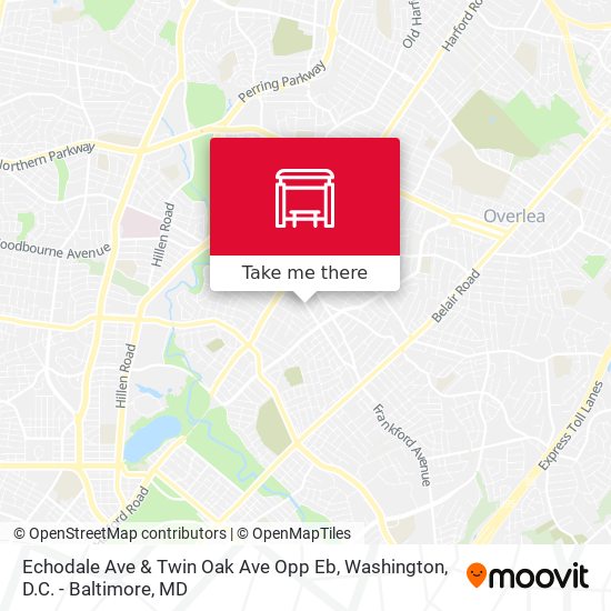 Echodale Ave & Twin Oak Ave Opp Eb map