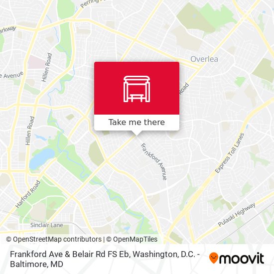 Mapa de Frankford Ave & Belair Rd FS Eb
