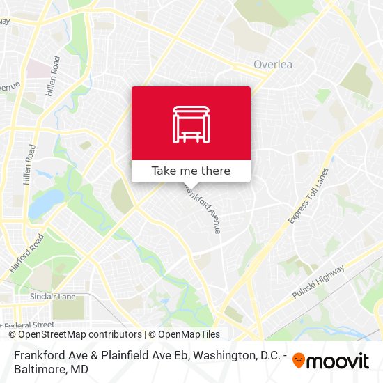 Frankford Ave & Plainfield Ave Eb map