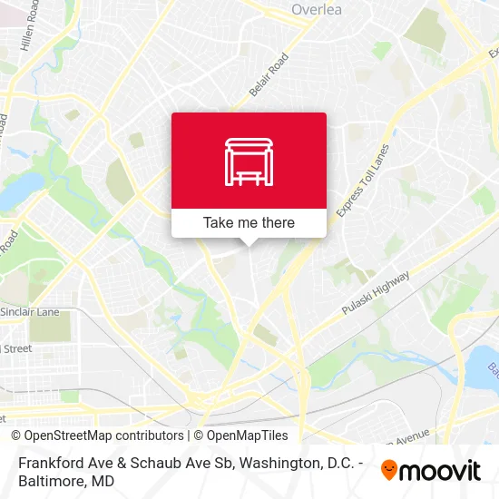 Frankford Ave & Schaub Ave Sb map