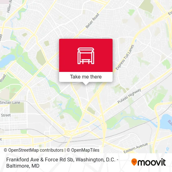 Frankford Ave & Force Rd Sb map