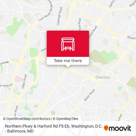 Northern Pkwy & Harford Rd FS Eb map