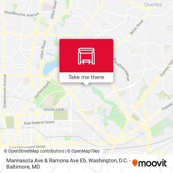 Mannasota Ave & Ramona Ave Eb map