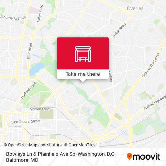 Mapa de Bowleys Ln & Plainfield Ave Sb