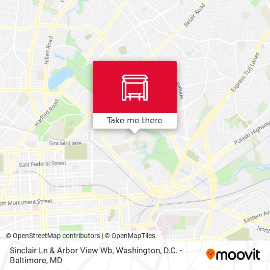 Sinclair Ln & Arbor View Wb map