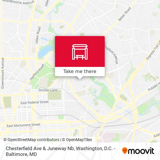 Chesterfield Ave & Juneway Nb map