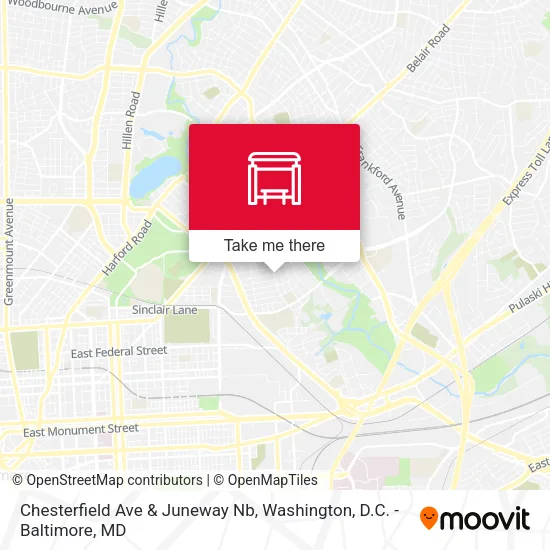 Chesterfield Ave & Juneway Nb map