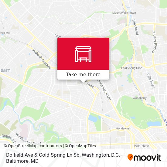 Dolfield Ave & Cold Spring Ln Sb map