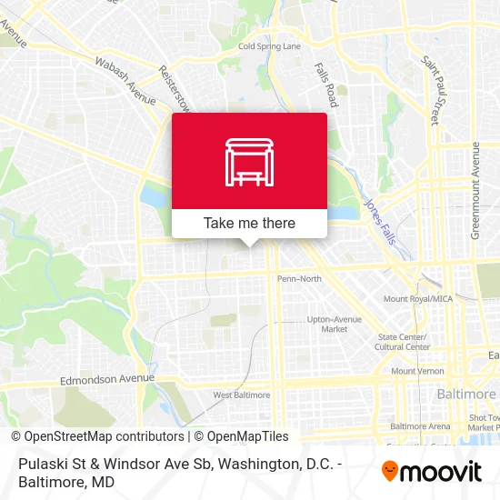 Pulaski St & Windsor Ave Sb map