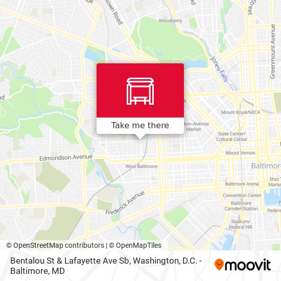 Mapa de Bentalou St & Lafayette Ave Sb