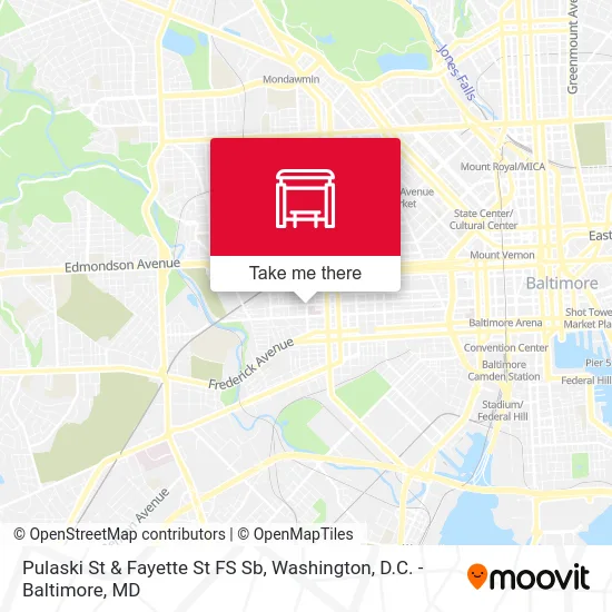 Pulaski St & Fayette St FS Sb map