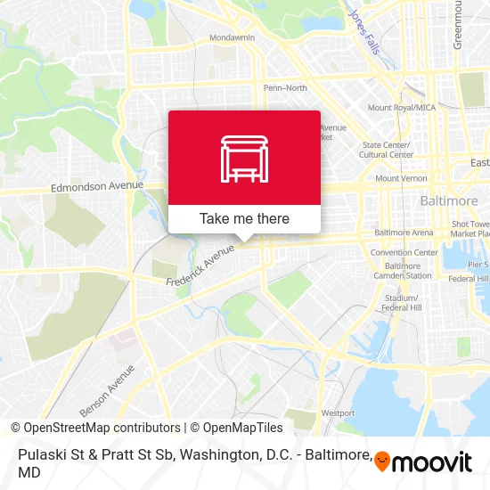 Mapa de Pulaski St & Pratt St Sb