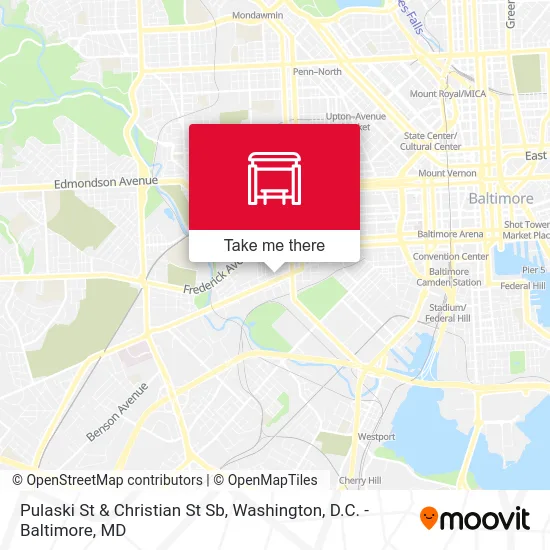 Pulaski St & Christian St Sb map