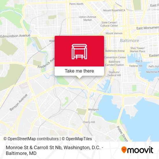 Monroe St & Carroll St Nb map