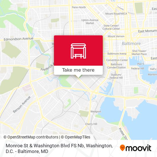 Monroe St & Washington Blvd FS Nb map