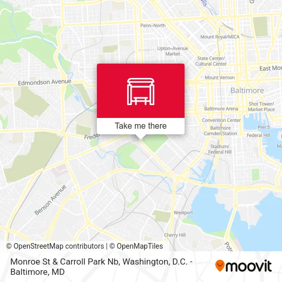 Monroe St & Carroll Park Nb map