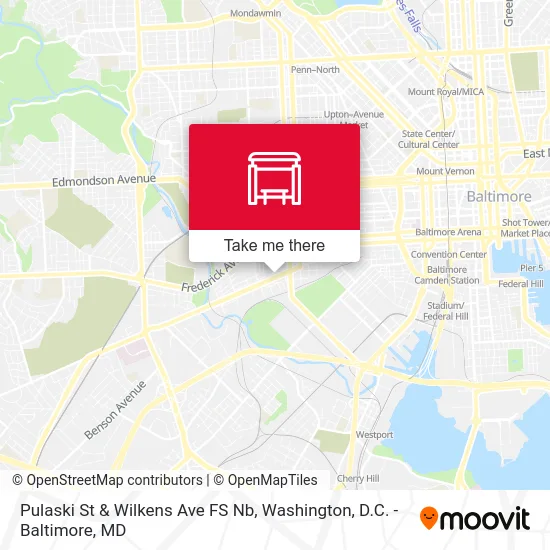 Pulaski St & Wilkens Ave FS Nb map
