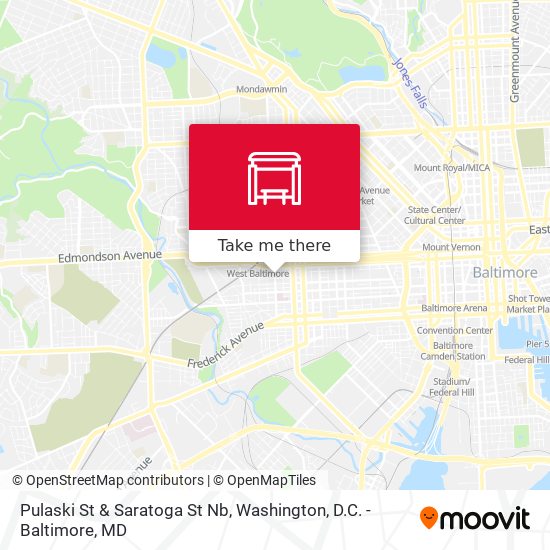 Pulaski St & Saratoga St Nb map