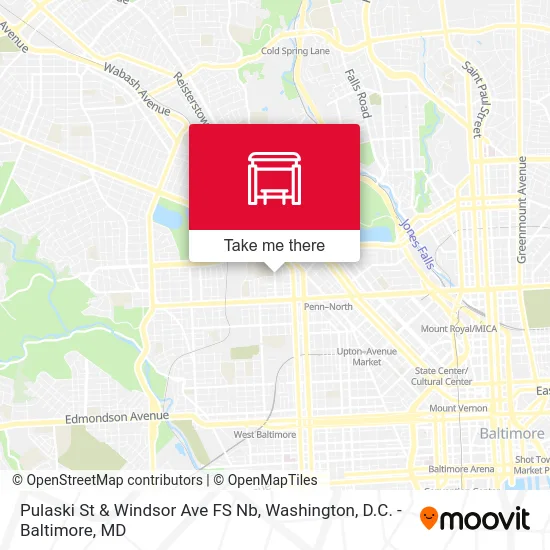 Pulaski St & Windsor Ave FS Nb map