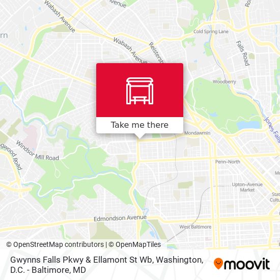 Mapa de Gwynns Falls Pkwy & Ellamont St Wb