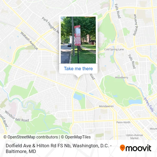 Dolfield Ave & Hilton Rd FS Nb map