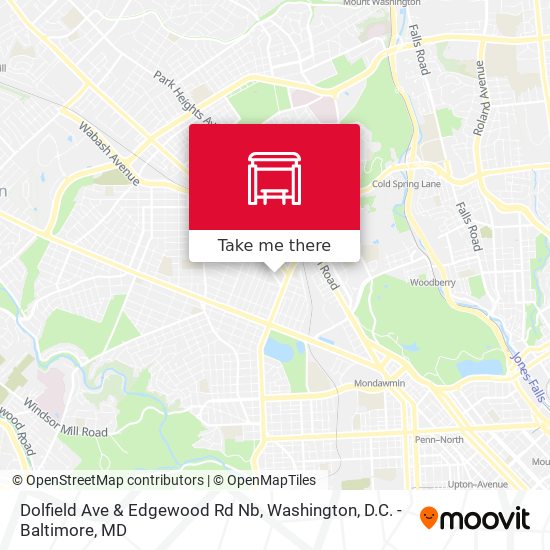 Dolfield Ave & Edgewood Rd Nb map