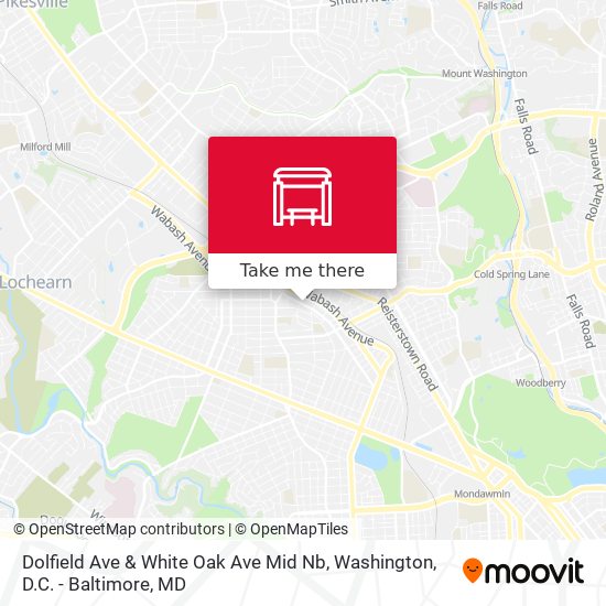 Dolfield Ave & White Oak Ave Mid Nb map