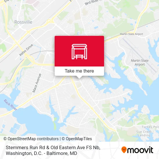 Stemmers Run Rd & Old Eastern Ave FS Nb map