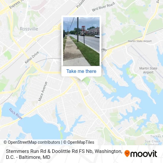 Stemmers Run Rd & Doolittle Rd FS Nb map