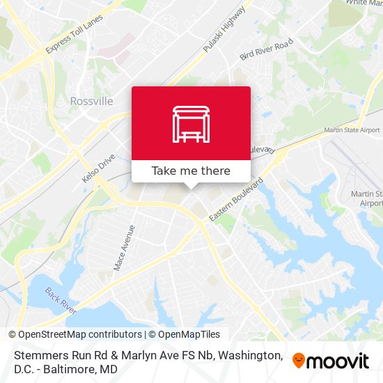 Stemmers Run Rd & Marlyn Ave FS Nb map