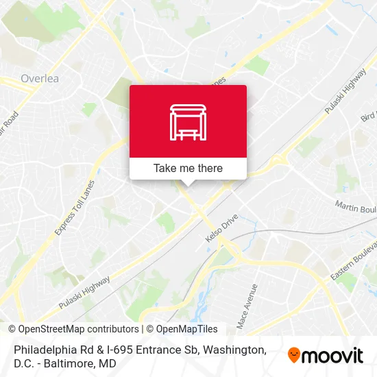 Philadelphia Rd & I-695 Entrance Sb map