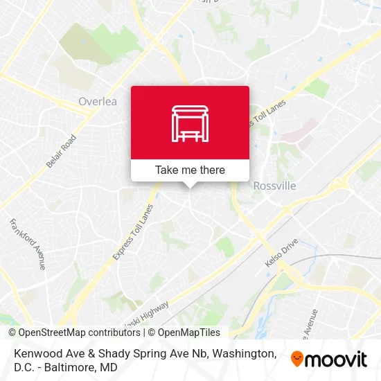 Kenwood Ave & Shady Spring Ave Nb map