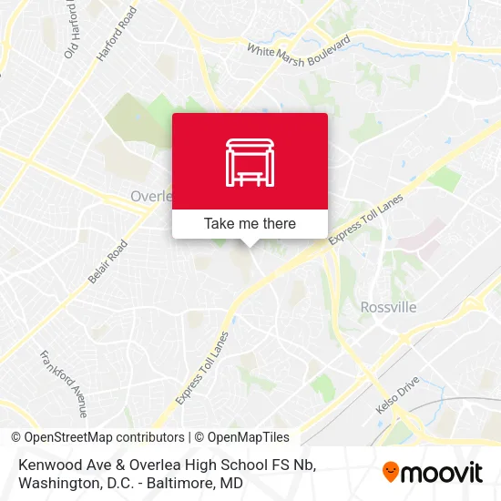 Kenwood Ave & Overlea High School FS Nb map