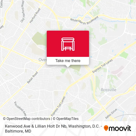 Kenwood Ave & Lillian Holt Dr Nb map