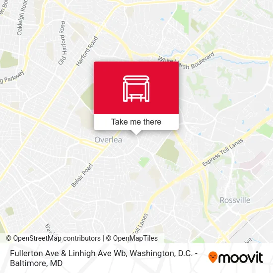 Fullerton Ave & Linhigh Ave Wb map