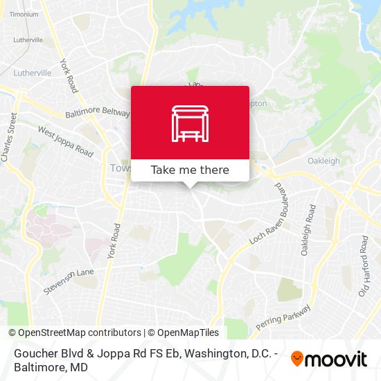 Mapa de Goucher Blvd & Joppa Rd FS Eb