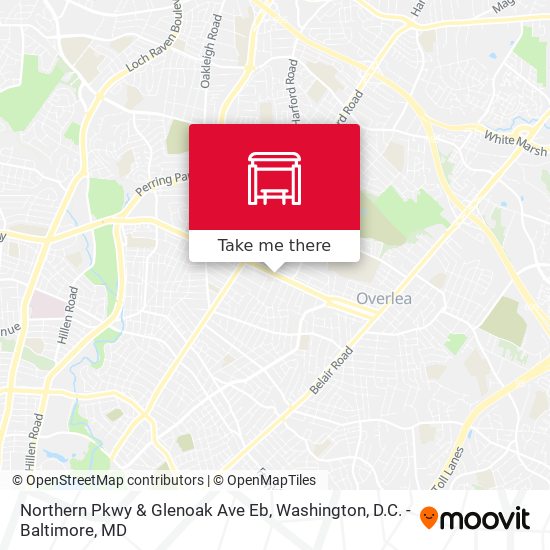 Northern Pkwy & Glenoak Ave Eb map