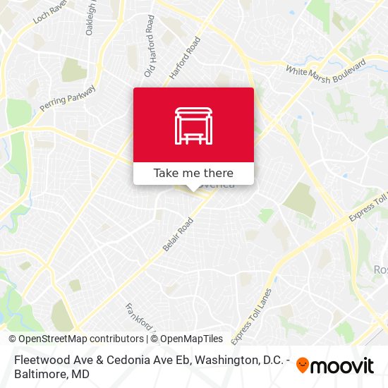 Fleetwood Ave & Cedonia Ave Eb map