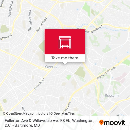 Mapa de Fullerton Ave & Willowdale Ave FS Eb