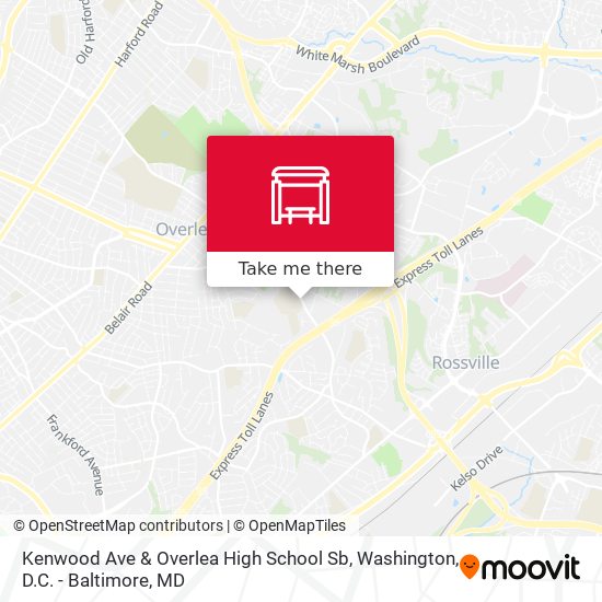 Kenwood Ave & Overlea High School Sb map