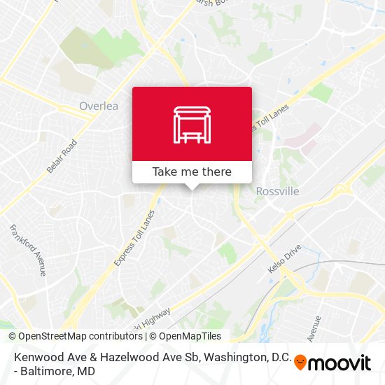 Mapa de Kenwood Ave & Hazelwood Ave Sb