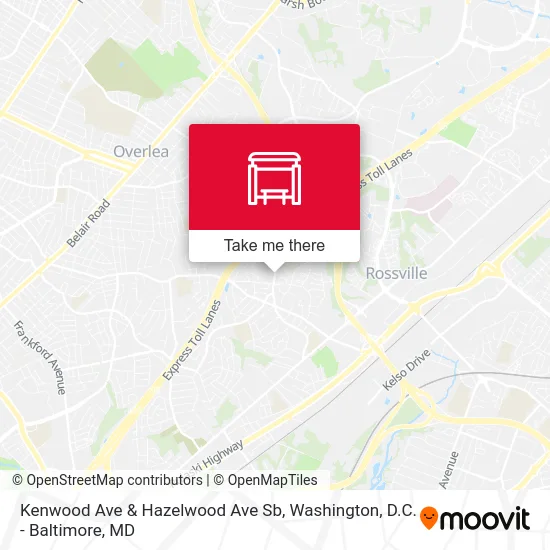 Kenwood Ave & Hazelwood Ave Sb map