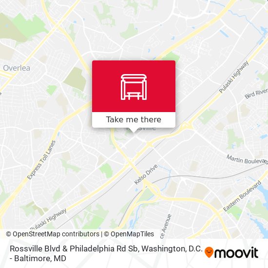 Rossville Blvd & Philadelphia Rd Sb map